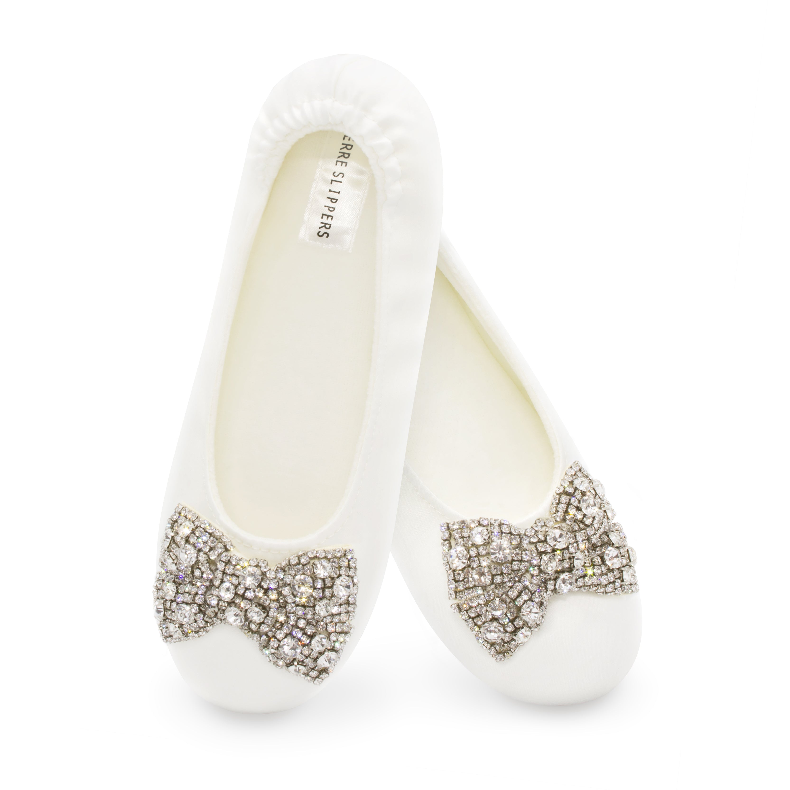 White Bow Slippers