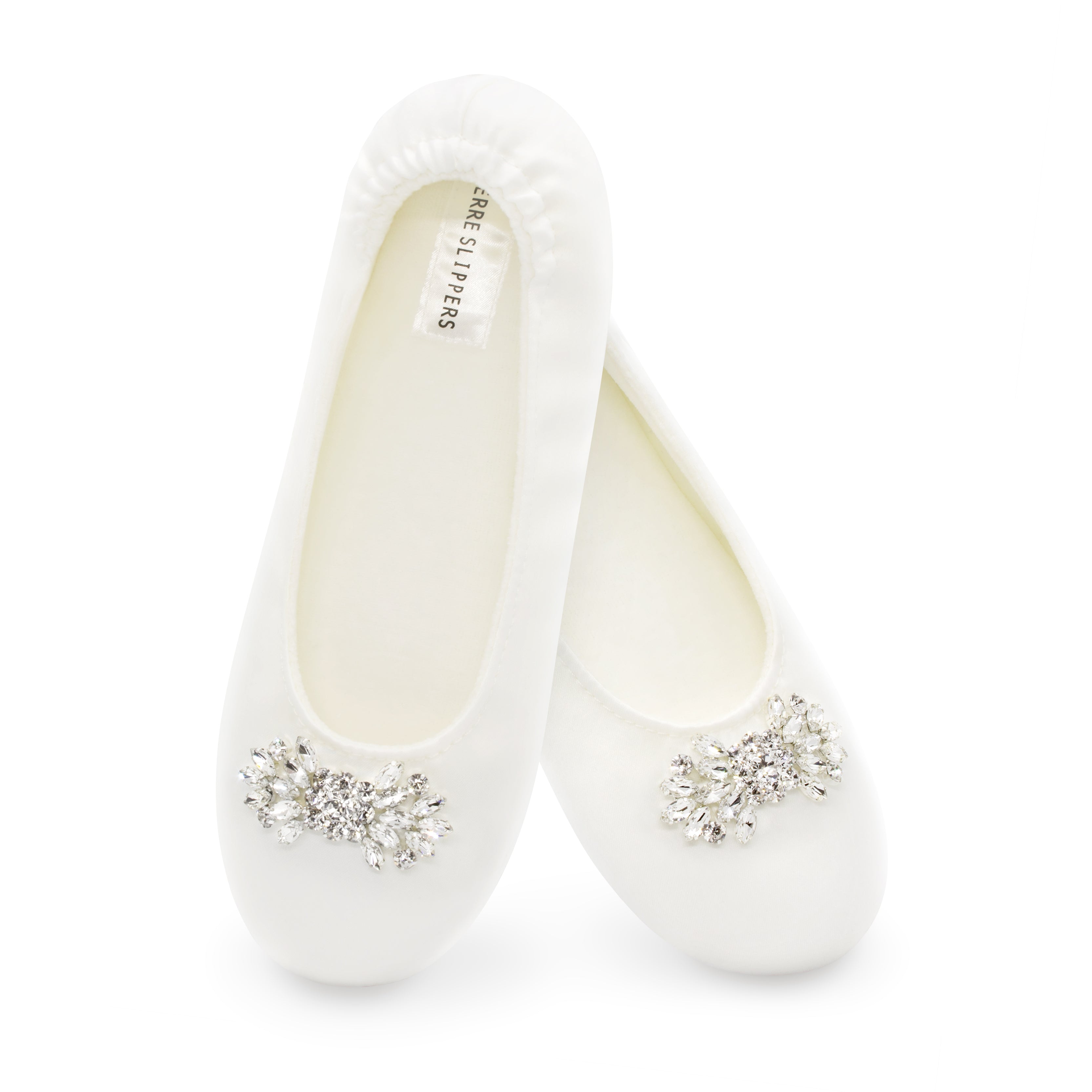 White Ballet Slippers White Ballet Shoes Verre slippers
