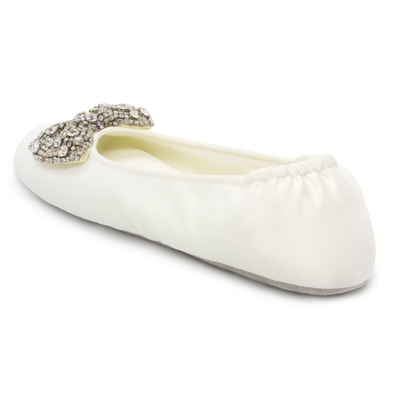White Bow Slippers